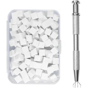 JIUCHAOTONG 100 PCS Eponge Ongle, Avec Pince Métallique, Nail Art Brosse Éponge Éponges Remplaçables,Outils De Rendu pour Vréer une Variété de Motifs D'art de L'ongle Dégradé - Publicité JIUCHAOTONG 100 PCS Eponge Ongle, Avec Pince Métallique, Nail Art Brosse Éponge Éponges Remplaçables,Outils De Rendu pour Vréer une Variété de Motifs D'art de L'ongle Dégradé - Publicité