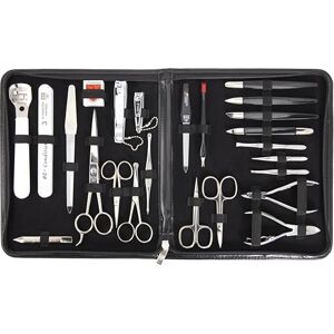 Drei Schwerter Germany Kit de manucure 23 pièces « Varese » avec étui en cuir synthétique noir Contenu : ciseaux à ongles, pinces à ongles, ciseaux à cheveux, coupe-ongles et bien plus encore - Publicité Drei Schwerter Germany Kit de manucure 23 pièces « Varese » avec étui en cuir synthétique noir Contenu : ciseaux à ongles, pinces à ongles, ciseaux à cheveux, coupe-ongles et bien plus encore - Publicité