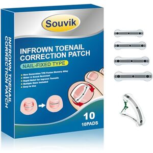 Souvik Lot de 10 outils de correction des ongles incarnés Correction des ongles des orteils Courbure à 180° et rebond en alliage à mémoire de forme Pour homme et femme - Publicité Souvik Lot de 10 outils de correction des ongles incarnés Correction des ongles des orteils Courbure à 180° et rebond en alliage à mémoire de forme Pour homme et femme - Publicité
