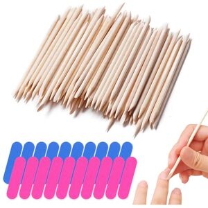EVTHUR 200 Pcs Bâtonnets Cuticules en Bois D'oranger, Bâtons de Bois Orange Stick, Pousse Cuticules, avec Lime a Ongle, pour Manucure, Poussoir Supprimer - Publicité EVTHUR 200 Pcs Bâtonnets Cuticules en Bois D'oranger, Bâtons de Bois Orange Stick, Pousse Cuticules, avec Lime a Ongle, pour Manucure, Poussoir Supprimer - Publicité