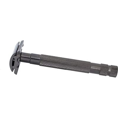 PLISSON Rasoir de Sûreté Homme Acier Noir Tête à Peigne Fermée Compatible Lames de Rasoir de Sûreté Standard Fabrication Française - Publicité PLISSON Rasoir de Sûreté Homme Acier Noir Tête à Peigne Fermée Compatible Lames de Rasoir de Sûreté Standard Fabrication Française - Publicité