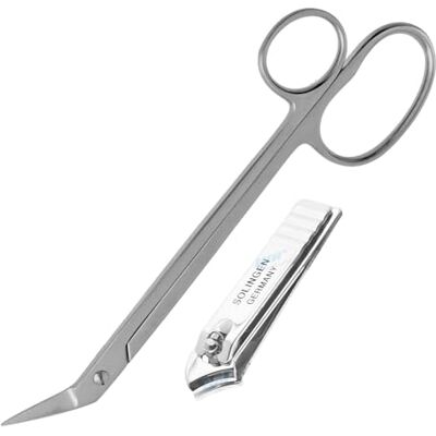 YNR Ciseaux Ongles des Orteils + Coupe-Ongles Extra Longue Portée Manche Kelly Ciseaux Chirurgical Acier Inoxydable Pédicure Podologie Ce - Publicité YNR Ciseaux Ongles des Orteils + Coupe-Ongles Extra Longue Portée Manche Kelly Ciseaux Chirurgical Acier Inoxydable Pédicure Podologie Ce - Publicité