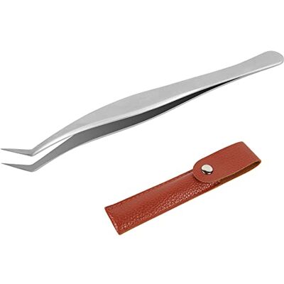 Lunamoon Pince Extension de Cils Pince à épiler pour Extensions de Cils Pince à cils Extension à Bouts Pointus Droit et Courbé Nipper Professionnel en Acier Inoxydable Brucelles de Précision (LM-01) - Publicité Lunamoon Pince Extension de Cils Pince à épiler pour Extensions de Cils Pince à cils Extension à Bouts Pointus Droit et Courbé Nipper Professionnel en Acier Inoxydable Brucelles de Précision (LM-01) - Publicité