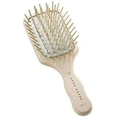 Acca Kappa Brosse pneumatique en bois de hêtre avec picots en bois, format voyage - Publicité Acca Kappa Brosse pneumatique en bois de hêtre avec picots en bois, format voyage - Publicité