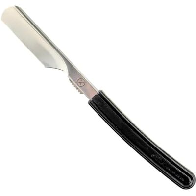 Parker Rasoir droit non pliable Director Chrome – japonaise avec manche en acier inoxydable, manche ergonomique noir et capuchon de protection de lame – Idéal pour les professionnels – 5 lame - Publicité Parker Rasoir droit non pliable Director Chrome – japonaise avec manche en acier inoxydable, manche ergonomique noir et capuchon de protection de lame – Idéal pour les professionnels – 5 lame - Publicité