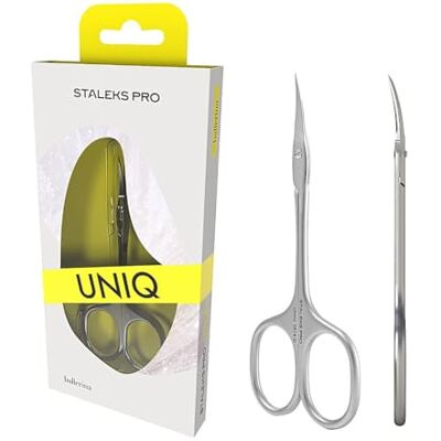 Staleks Pro Ciseaux à cuticules professionnels en acier inoxydable Ballerine UNIQ SQ-10/4 - Publicité Staleks Pro Ciseaux à cuticules professionnels en acier inoxydable Ballerine UNIQ SQ-10/4 - Publicité