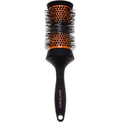 Denman (Large) Thermo Ceramic Hourglass Hot Curl Brush Hair Curling Brush for Blow-Drying, Straightening, Defined Curls, Volume & Root-Lift Orange & Black, (DHH4) - Publicité Denman (Large) Thermo Ceramic Hourglass Hot Curl Brush Hair Curling Brush for Blow-Drying, Straightening, Defined Curls, Volume & Root-Lift Orange & Black, (DHH4) - Publicité