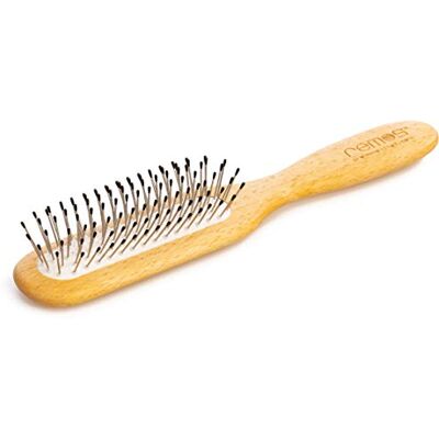 remos professional body care REMOS Brosse à cheveux étroite avec tiges en acier et picots convient à tous les types de cheveux - Publicité remos professional body care REMOS Brosse à cheveux étroite avec tiges en acier et picots convient à tous les types de cheveux - Publicité