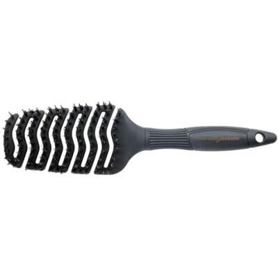 Hercules Flexy Shape Brush (large) Brosse à cheveux pour démêler en douceur Brosse à cheveux avec poignée ergonomique, avec poils naturels et broches en nylon pour des cheveux sains - Publicité Hercules Flexy Shape Brush (large) Brosse à cheveux pour démêler en douceur Brosse à cheveux avec poignée ergonomique, avec poils naturels et broches en nylon pour des cheveux sains - Publicité