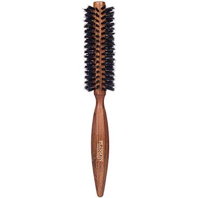 PLISSON Brosse À Cheveux Ronde 10 Rangs 100% Sanglier Bois Foncé - Publicité PLISSON Brosse À Cheveux Ronde 10 Rangs 100% Sanglier Bois Foncé - Publicité
