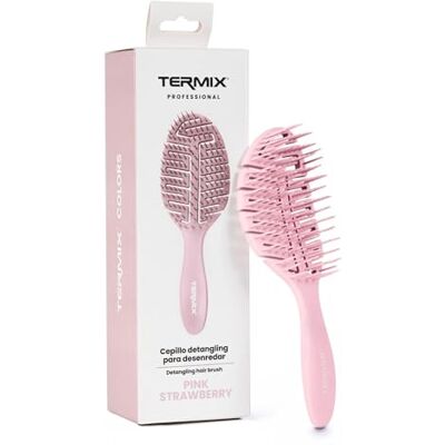 Termix Brosse Démêlante Professionnelle Fraise Rose – Brosse Anti-Tirage pour Tous Types de Cheveux, Secs ou Humides, Corps Flexible, Séchage Rapide et Cheveux Brillants - Publicité Termix Brosse Démêlante Professionnelle Fraise Rose – Brosse Anti-Tirage pour Tous Types de Cheveux, Secs ou Humides, Corps Flexible, Séchage Rapide et Cheveux Brillants - Publicité