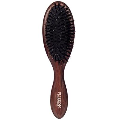 PLISSON Brosse à Cheveux Pneumatique pour Femmes et Hommes, Petit Modèle Brosse Traditionnelle, Bois Naturel, 100% Pur Poils de Sanglier Fabrication Française - Publicité PLISSON Brosse à Cheveux Pneumatique pour Femmes et Hommes, Petit Modèle Brosse Traditionnelle, Bois Naturel, 100% Pur Poils de Sanglier Fabrication Française - Publicité