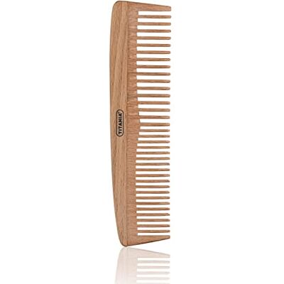 TITANIA Peigne en bois de hêtre 100 % naturel • Peigne à cheveux en bois • Peigne universel pour tous les types de cheveux (hommes et femmes) • Petit peigne (14,5 cm) - Publicité TITANIA Peigne en bois de hêtre 100 % naturel • Peigne à cheveux en bois • Peigne universel pour tous les types de cheveux (hommes et femmes) • Petit peigne (14,5 cm) - Publicité