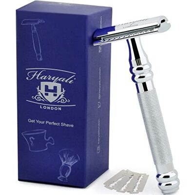 Haryali London Rasoir De Surete Femme Acier Inoxydable Rasoir Homme Manuel Double Edge Safety Razor Rasoir Homme Barbier - Publicité Haryali London Rasoir De Surete Femme Acier Inoxydable Rasoir Homme Manuel Double Edge Safety Razor Rasoir Homme Barbier - Publicité