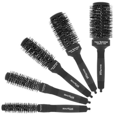 Beautélive Brosse Brush Céramique ionique Noir - Publicité Beautélive Brosse Brush Céramique ionique Noir - Publicité