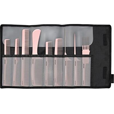 Jaguar Set de peignes A-LINE ROSE 9 pièces antistatiques avec étui de rangement - Publicité Jaguar Set de peignes A-LINE ROSE 9 pièces antistatiques avec étui de rangement - Publicité