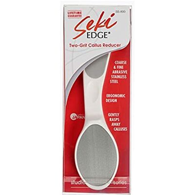 Edge SS-800 Made in Japan Râpe anti-callosités double grain Lime pour les pieds pour talons, plantes et côtés du pied Lime en acier inoxydable avec manche en ABS - Publicité Edge SS-800 Made in Japan Râpe anti-callosités double grain Lime pour les pieds pour talons, plantes et côtés du pied Lime en acier inoxydable avec manche en ABS - Publicité