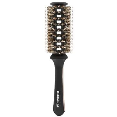 Dessange Brosse Brushing Double Empoilage Nylon Sanglier Brosse Ronde Aérée Brossage Doux Brillance Boucle Volume Cheveux Fin à Normaux - Publicité Dessange Brosse Brushing Double Empoilage Nylon Sanglier Brosse Ronde Aérée Brossage Doux Brillance Boucle Volume Cheveux Fin à Normaux - Publicité