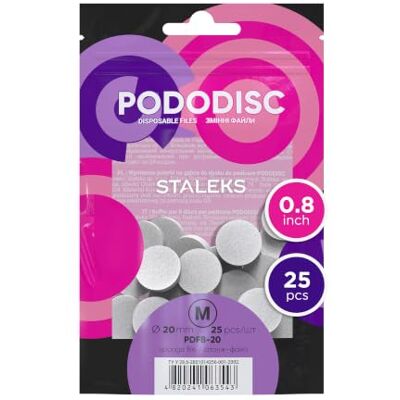 STALEKS PRO Lot de 25 éponges jetables pour disque de pédicure Pododisc Taille M 20 mm - Publicité STALEKS PRO Lot de 25 éponges jetables pour disque de pédicure Pododisc Taille M 20 mm - Publicité