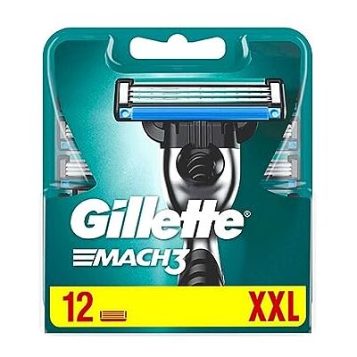 Gillette Lames de rasoir Mach3 12 pièces - Publicité Gillette Lames de rasoir Mach3 12 pièces - Publicité