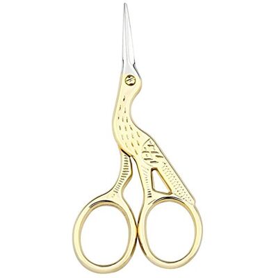 Ciseaux en acier inoxydable durable pour nail art, ciseaux coupe-sourcils, outils de coiffure vintage classique, broderie cigogne oiseau - Publicité Ciseaux en acier inoxydable durable pour nail art, ciseaux coupe-sourcils, outils de coiffure vintage classique, broderie cigogne oiseau - Publicité