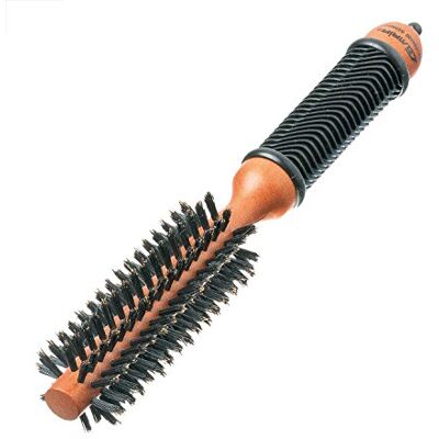 Comair Brosse ronde avec 36 mm, compartiment amovible broches, 10 rangées de poils de sanglier - Publicité Comair Brosse ronde avec 36 mm, compartiment amovible broches, 10 rangées de poils de sanglier - Publicité