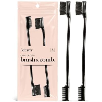 Kitsch Pro Lot de 2 brosses à cheveux et peigne à taquiner, 2 en 1 (Blush) - Publicité Kitsch Pro Lot de 2 brosses à cheveux et peigne à taquiner, 2 en 1 (Blush) - Publicité