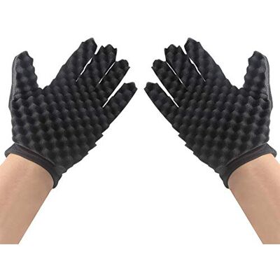 Omenluck Gants éponge pour cheveux Brosse à cheveux Double face Torsion afro Style tressé, bobines, brosse à cheveux ondulée - Publicité Omenluck Gants éponge pour cheveux Brosse à cheveux Double face Torsion afro Style tressé, bobines, brosse à cheveux ondulée - Publicité