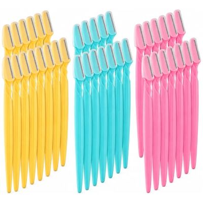 XRYIMYI 42PCS Rasoir à Sourcil de Sécurité pour Le Visage, Eyebrow Razors Shavers, Lot Multicolore de Rasoirs Précision pour Sourcils, Visage, Duvet et Retouches Beauté, Lame en Acier Inoxydable - Publicité XRYIMYI 42PCS Rasoir à Sourcil de Sécurité pour Le Visage, Eyebrow Razors Shavers, Lot Multicolore de Rasoirs Précision pour Sourcils, Visage, Duvet et Retouches Beauté, Lame en Acier Inoxydable - Publicité