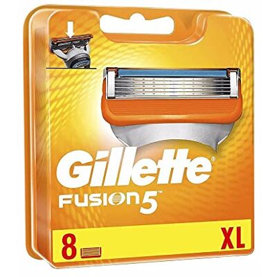 Gillette Fusion 5 8's XL Manual Lames 8 Pièces - Publicité Gillette Fusion 5 8's XL Manual Lames 8 Pièces - Publicité