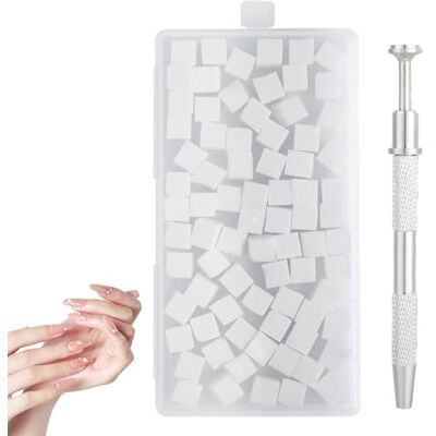WQDD STANPET Kit Nail Art 100 Éponges avec Pince Métal – Accessoires Onglerie pour Dégradé Ombre, Effet Babyboomer, Manucure Créative & Design Professionnel des Ongles - Publicité WQDD STANPET Kit Nail Art 100 Éponges avec Pince Métal – Accessoires Onglerie pour Dégradé Ombre, Effet Babyboomer, Manucure Créative & Design Professionnel des Ongles - Publicité
