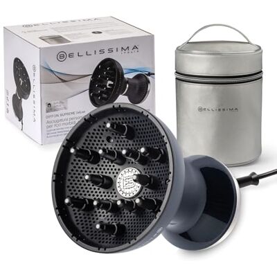 BELLISSIMA Diffon Supreme Deluxe Technologies Céramique & Kératine Diffuseur Pour Cheveux Bouclés Tout-en-Un 3 Puissances Diffon Sèche Cheveux Diffuseur Ionique Séchage Doux et Naturel - Publicité BELLISSIMA Diffon Supreme Deluxe Technologies Céramique & Kératine Diffuseur Pour Cheveux Bouclés Tout-en-Un 3 Puissances Diffon Sèche Cheveux Diffuseur Ionique Séchage Doux et Naturel - Publicité