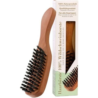 remos professional body care REMOS Brosse à cheveux poils de sanglier en bois de poirier avec manche étroit - Publicité remos professional body care REMOS Brosse à cheveux poils de sanglier en bois de poirier avec manche étroit - Publicité