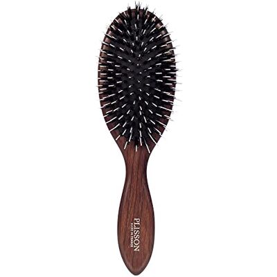 PLISSON Brosse à Cheveux Pneumatique pour Femmes et Hommes, Grand modèle Brosse Traditionnelle, Bois Naturel, Pur Poils de Sanglier, Picots en Nylon Fabrication Française - Publicité PLISSON Brosse à Cheveux Pneumatique pour Femmes et Hommes, Grand modèle Brosse Traditionnelle, Bois Naturel, Pur Poils de Sanglier, Picots en Nylon Fabrication Française - Publicité
