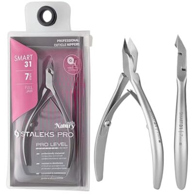 Staleks PRO by Natury Nails Pince à cuticules professionnelle en acier inoxydable 7 mm (Smart 31-7 mm) - Publicité Staleks PRO by Natury Nails Pince à cuticules professionnelle en acier inoxydable 7 mm (Smart 31-7 mm) - Publicité