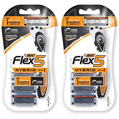 BIC Cartouches de 5 lames de rasoir hybrides + un manche Rasoir pour homme - Publicité BIC Cartouches de 5 lames de rasoir hybrides + un manche Rasoir pour homme - Publicité