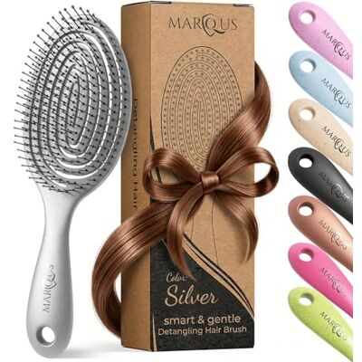 marQus Innovante Brosse Démêlante Cheveux enfant et à tous les types de cheveux, poils souples, 1 Unité biologique et fabriquée à partir de matières végétales - Publicité marQus Innovante Brosse Démêlante Cheveux enfant et à tous les types de cheveux, poils souples, 1 Unité biologique et fabriquée à partir de matières végétales - Publicité