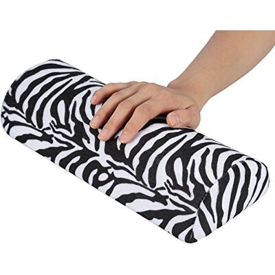 Wakects Coussin repose-mains pour manucure Support professionnel en éponge douce Motif zèbre - Publicité Wakects Coussin repose-mains pour manucure Support professionnel en éponge douce Motif zèbre - Publicité