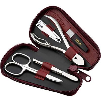 marQus kit manucure pedicure professionnel 5pc. étui cuir véritable, coupe ongle, lime a ongles Solingen, pince à épiler, kit pedicure pince à ongles - Publicité marQus kit manucure pedicure professionnel 5pc. étui cuir véritable, coupe ongle, lime a ongles Solingen, pince à épiler, kit pedicure pince à ongles - Publicité