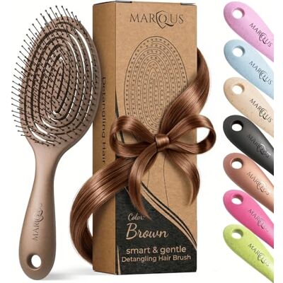 marQus Innovante Brosse Démêlante Cheveux enfant et à tous les types de cheveux, poils souples, 1 Unité biologique et fabriquée à partir de matières végétales - Publicité marQus Innovante Brosse Démêlante Cheveux enfant et à tous les types de cheveux, poils souples, 1 Unité biologique et fabriquée à partir de matières végétales - Publicité