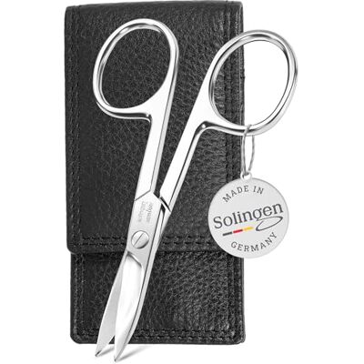 TITANIA Solingen Ciseaux à ongles avec étui en cuir véritable (3 compartiments) – Lames incurvées, affûtées à la main, pour ongles des doigts et des pieds, manucure et pédicure précises, fabriqués en - Publicité TITANIA Solingen Ciseaux à ongles avec étui en cuir véritable (3 compartiments) – Lames incurvées, affûtées à la main, pour ongles des doigts et des pieds, manucure et pédicure précises, fabriqués en - Publicité