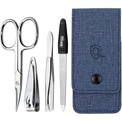 marQus Set de manucure 4 pièces, Kit de voyage avec lime de Solingen Set de soins des ongles et ciseaux à ongles - Publicité marQus Set de manucure 4 pièces, Kit de voyage avec lime de Solingen Set de soins des ongles et ciseaux à ongles - Publicité