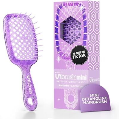 FHI Heat UNbrush Mini Brosse à Cheveux Démêlante et Aérée, Brossage sans Douleur, tous Types de Cheveux, Secs ou Mouillés, Picots DuoFlex Antistatiques, Manche Léger, Lavande Améthyste - Publicité FHI Heat UNbrush Mini Brosse à Cheveux Démêlante et Aérée, Brossage sans Douleur, tous Types de Cheveux, Secs ou Mouillés, Picots DuoFlex Antistatiques, Manche Léger, Lavande Améthyste - Publicité