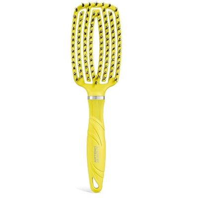 ARTERO Ge-Bion 17 Flexible Curve Vent. Brosse souple anti-relâchement, brosse démêlante pour femmes, hommes et enfants. Ionique, réduit l'électricité statique. (JAUNE) - Publicité ARTERO Ge-Bion 17 Flexible Curve Vent. Brosse souple anti-relâchement, brosse démêlante pour femmes, hommes et enfants. Ionique, réduit l'électricité statique. (JAUNE) - Publicité