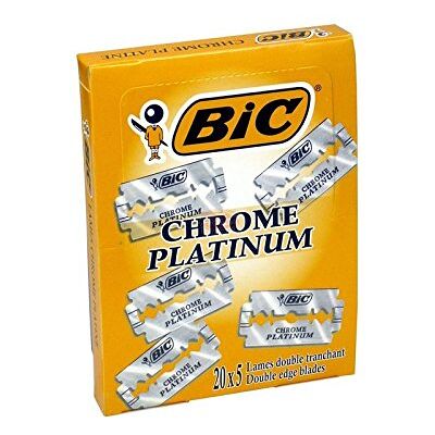 BIC Chrome Platinum Lot de 100 lames de rasage - Publicité BIC Chrome Platinum Lot de 100 lames de rasage - Publicité