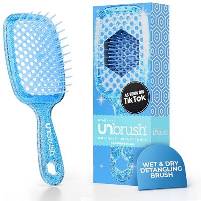 FHI Heat UNbrush Brosse Démêlante à Cheveux Secs ou Mouillés, Brosse à Cheveux Aérée, Brossage sans Douleur, Tous Types de Chevelure, Picots DuoFlex Antistatiques, Manche Léger, Bleu Saphir - Publicité FHI Heat UNbrush Brosse Démêlante à Cheveux Secs ou Mouillés, Brosse à Cheveux Aérée, Brossage sans Douleur, Tous Types de Chevelure, Picots DuoFlex Antistatiques, Manche Léger, Bleu Saphir - Publicité