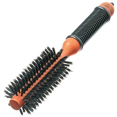 Comair Brosse ronde en poils de sanglier, 40 mm, compartiment amovible, 12 rangées de poils - Publicité Comair Brosse ronde en poils de sanglier, 40 mm, compartiment amovible, 12 rangées de poils - Publicité