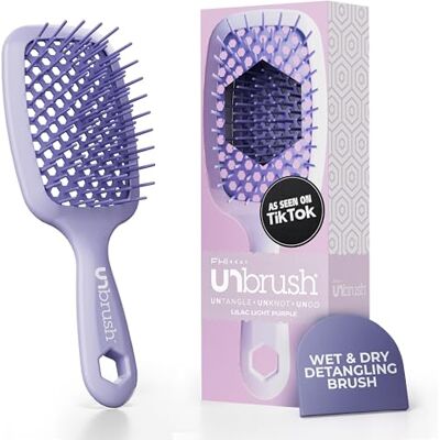 FHI Heat UNbrush Brosse Démêlante à Cheveux Secs ou Mouillés, Brosse à Cheveux Aérée, Brossage sans Douleur, Tous Types de Chevelure, Picots DuoFlex Antistatiques, Manche Léger, Violet Clair Lilas - Publicité FHI Heat UNbrush Brosse Démêlante à Cheveux Secs ou Mouillés, Brosse à Cheveux Aérée, Brossage sans Douleur, Tous Types de Chevelure, Picots DuoFlex Antistatiques, Manche Léger, Violet Clair Lilas - Publicité