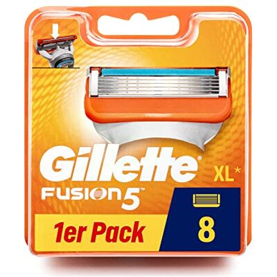 Gillette Fusion5 Recharges De Lames De Rasoir Pour Homme, 8 Recharges De Lames - Publicité Gillette Fusion5 Recharges De Lames De Rasoir Pour Homme, 8 Recharges De Lames - Publicité