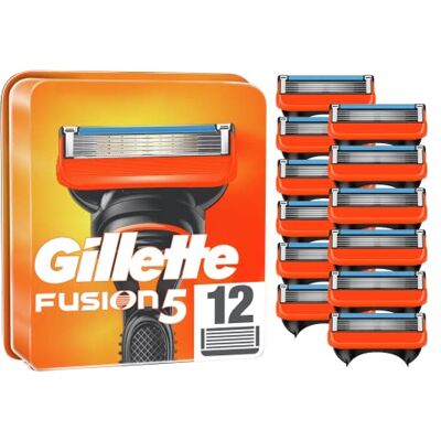 Gillette Fusion5 Lot de 12 lames de rasoir pour hommes - Publicité Gillette Fusion5 Lot de 12 lames de rasoir pour hommes - Publicité
